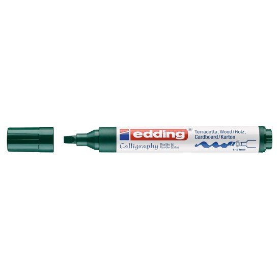 MARCADOR EDDING CALIGRAFICO 1455 VERDE BOTELLA