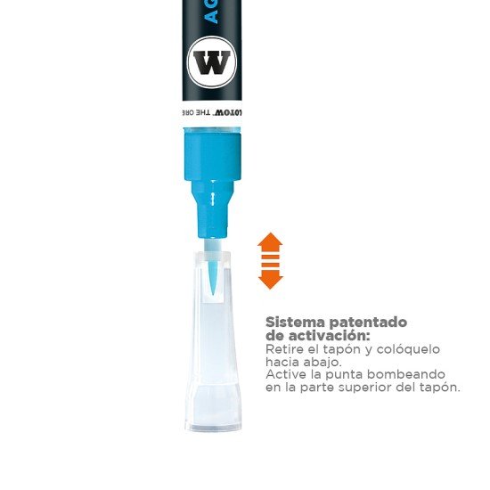 MARCADOR MOLOTOW AQUA COLOR PUMP SOFT 1MM 012 CYAN