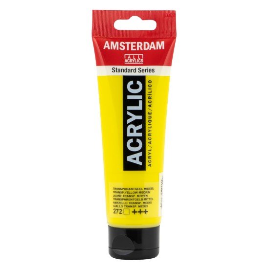 PINTURA ACRILICA AMSTERDAM 120ML 2722 TRANSP AMARILLO MEDIO