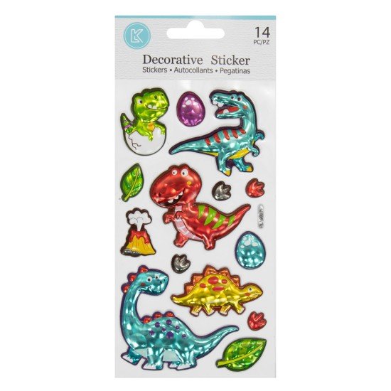 STICKERS LK PLA9803 DINOSAURIOS (6X48)