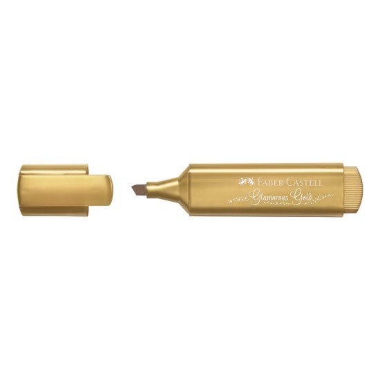 RESALTADOR FABER CASTELL 46 BX1 METALICO DORADO