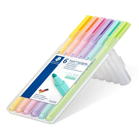 RESALTADOR STAEDTLER 362 CSB 6 COL PASTEL (10)