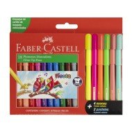 MARCADORES EN ESTUCHE FABER CASTELL 555336 12C+6 NEON (30)