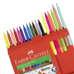MARCADORES EN ESTUCHE FABER CASTELL 555336 12C+6 NEON (30)