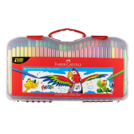 MARCADORES EN ESTUCHE FABER CASTELL 555360 PLASTICO 60C (6)