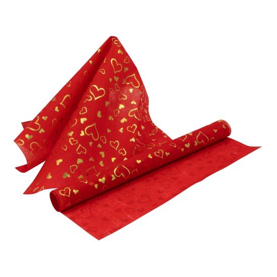 PELLON FIBRA NO TEJIDA FAST 50X70 FOIL CORAZONES ROJOS