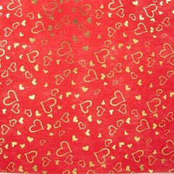 PELLON FIBRA NO TEJIDA FAST 50X70 FOIL CORAZONES ROJOS