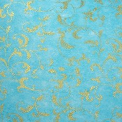PELLON FIBRA NO TEJIDA FAST 50X70 CON GLITTER AZUL CLARO