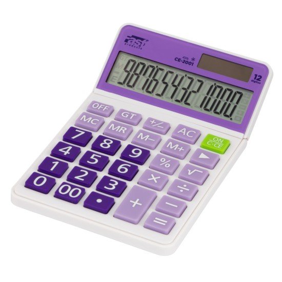 CALCULADORA DE ESCRITORIO FAST CE-2001 12D LILA (4X20)