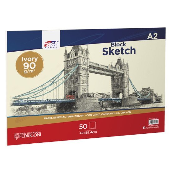 BLOCK SKETCH FAST 50H 90G A2 IVORY  (5)