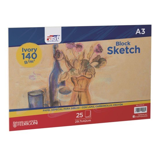 BLOCK SKETCH FAST 25H 140G A3 IVORY (5)