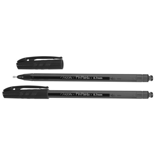 BOLIGRAFO AZOR 6810NE FINO 0.7MM BX2 NEGRO