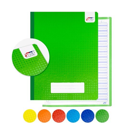 CUADERNO COSIDO FAST 100H GRANDE DOBLE LINEA (8X6)