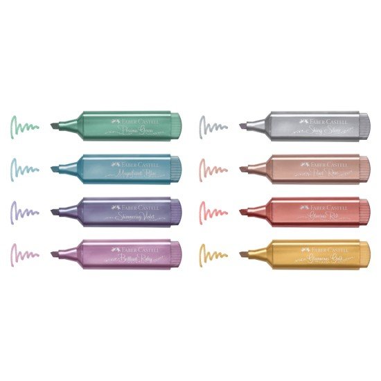 RESALTADOR FABER CASTELL 4678 8 COL METALICOS (5)