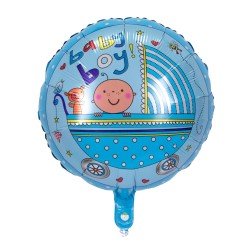 GLOBO FAST DECORATIVO REDONDO BABY BOY (20X25)