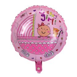 GLOBO FAST DECORATIVO REDONDO BABY GIRL (20X25)