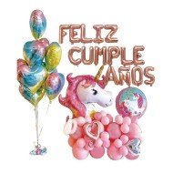 GLOBO FAST EN SET FELIZ CUMPLEAÑOS PT307 UNICORNIO (100)