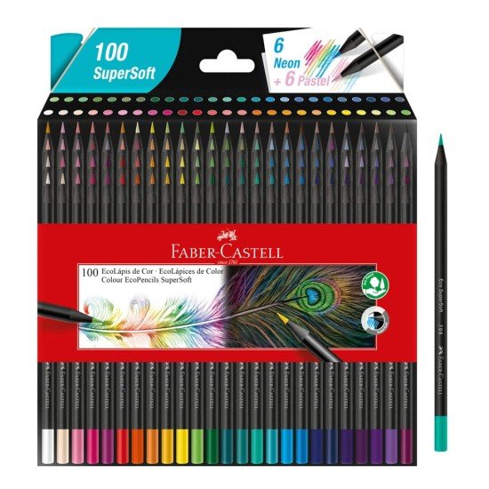 CRAYON DE MADERA FABER CASTELL SUPERSOFT 100 COL (3X2)