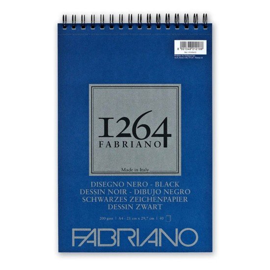 BLOCK BLACK DRAWING FABRIANO 19100652 40H 200G C ESP A4 (5)