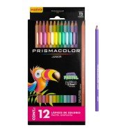 CRAYON DE MADERA PRISMACOLOR ESCOLAR 12C PASTEL (12)