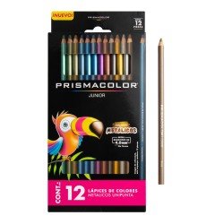 CRAYON DE MADERA PRISMACOLOR ESCOLAR 12C METALICOS (12)