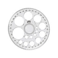 TRANSPORTADOR FAST 4128 DE 360° 12CM CON PLANTILLA (24X24)