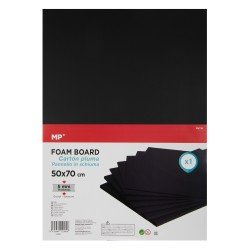 CARTON DE ESPUMA MP PN735 50X70CM NEGRO (10X6)