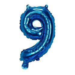 GLOBO FAST 16'' NUMERO AZUL 9 (25X40)
