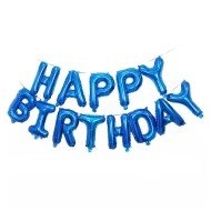 GLOBO FAST LETRERO HAPPY BIRTHDAY 13PZ AZUL (20X25)