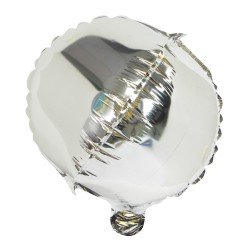 GLOBO FAST DECORATIVO REDONDO 4D PLATEADO (20X50)