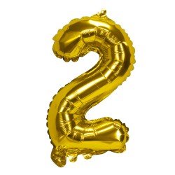 GLOBO FAST 32'' NUMERO DORADO 2 (25X40)