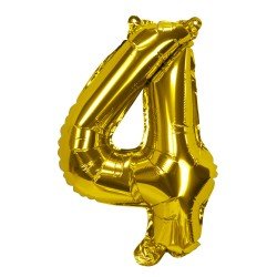 GLOBO FAST 32'' NUMERO DORADO 4 (25X40)
