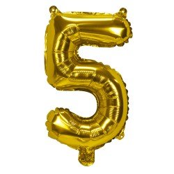 GLOBO FAST 32'' NUMERO DORADO 5 (25X40)