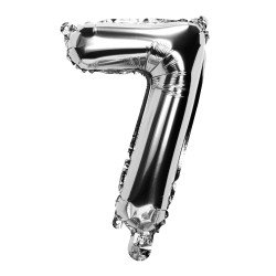 GLOBO FAST 32'' NUMERO PLATEADO 7 (25X40)