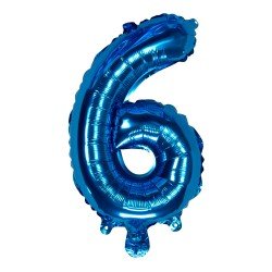GLOBO FAST 32'' NUMERO AZUL 6 (25X40)