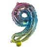 GLOBO FAST 32'' NUMERO ARCOIRIS 9 (25X40)