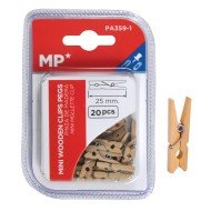PINZAS DE MADERA MP 25MM PA359-1 PX20 NATURAL (20X12)