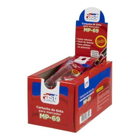 CARTUCHO DE TINTA FAST 6ML ROJO (3X12X12)