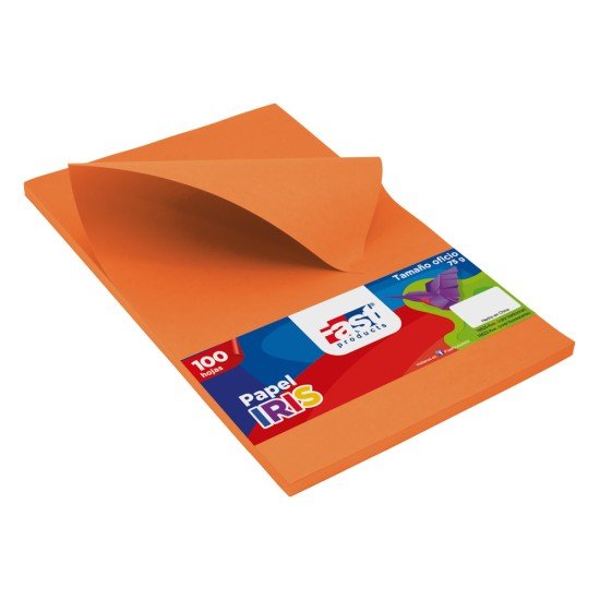 PAPEL BOND 75G FAST PX100 OFICIO ROJO NARANJA (30)