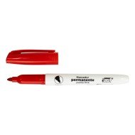 MARCADOR FAST PERMANENTE PUNTA FINA BX1 ROJO