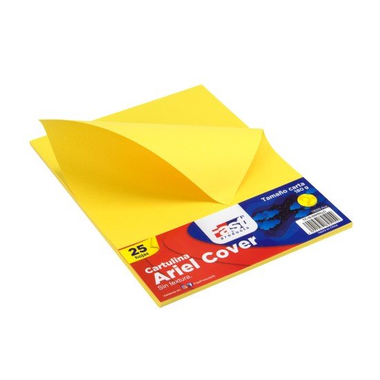 CARTULINA ARIEL COVER FAST 180G PX25 CARTA 38 AMARILLO (80)