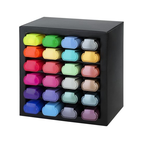 RESALTADOR FABER CASTELL 4602 24 COL NEON PASTEL MET (11)