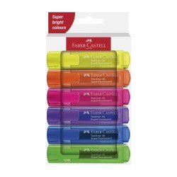 RESALTADOR FABER CASTELL 4646 6 COLORES NEON (5)