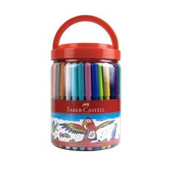 MARCADORES EN ESTUCHE FABER CASTELL 555380 BOTE 100C (6)