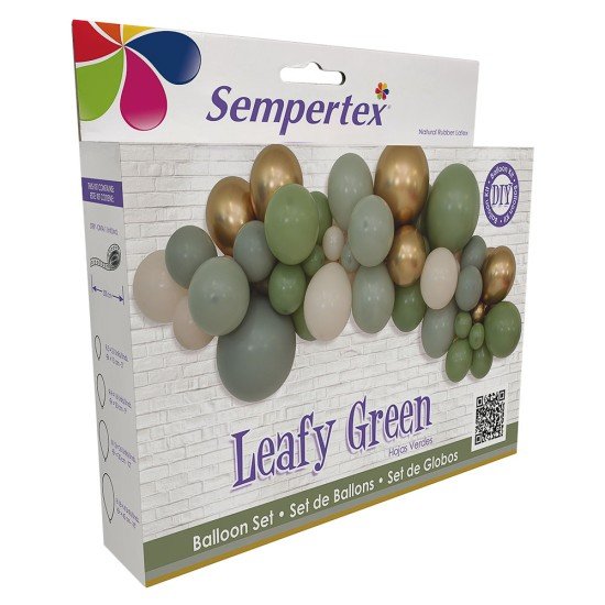 GLOBO SEMPERTEX KIT DIY SURTIDO HOJAS VERDES (16)