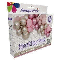 GLOBO SEMPERTEX KIT DIY SURTIDO ROSADO BRILLANTE (16)
