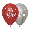 GLOBO SEMPERTEX R12 BX12 FASHION FELIZ DIA CORAZ SURT (120)