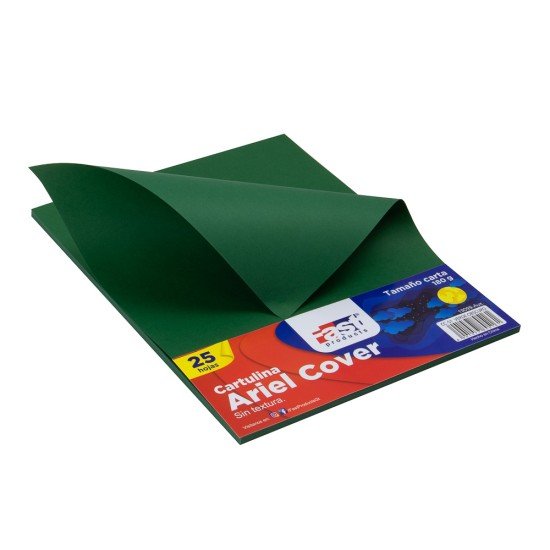 CARTULINA ARIEL COVER FAST 180G PX25 CARTA 51 VERDE OBS (80)