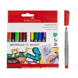 MARCADOR FABER CASTELL PERMANENTE 153911 MULTIMARK 10C (12)