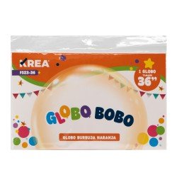 GLOBO KREA 36" BURBUJA CRISTAL NARANJA (30X10)